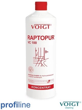 Zasadowy Płyn do Mycia Sanitariatów RAPTOPUR VC 100 1l | Technologia Anti-Stone | Na Baseny i do Szatni VOIGT