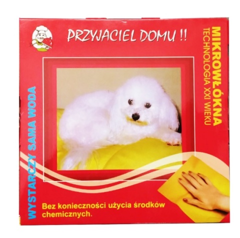 Ścierka z mikrowłókna mikrofibry "Przyjaciel Domu" 40x50cm