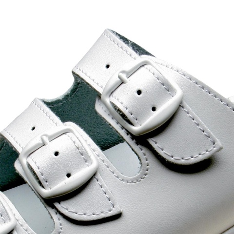 Klapki Damskie Medyczne | 3 Paski Regulacji | Skóra Naturalna | EN 20347 MEDIBUT