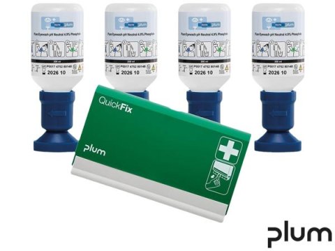 Zestaw Plum: 4x Płyn do Oczu 4.9% Phosphate (Neutralizacja) + Dyspenser QuickFix PLUM