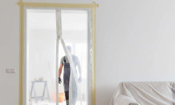 Koniec z Kurzem! Drzwi Foliowe z Zamkiem Błyskawicznym – Niezbędna Kurtyna w Trakcie Remontu